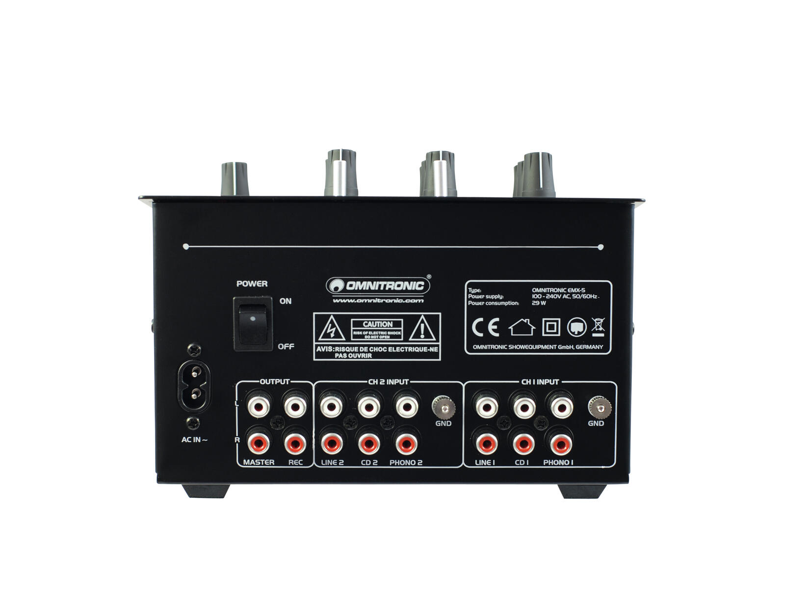 OMNITRONIC PM-222 2-channel DJ Mixer - Image 3