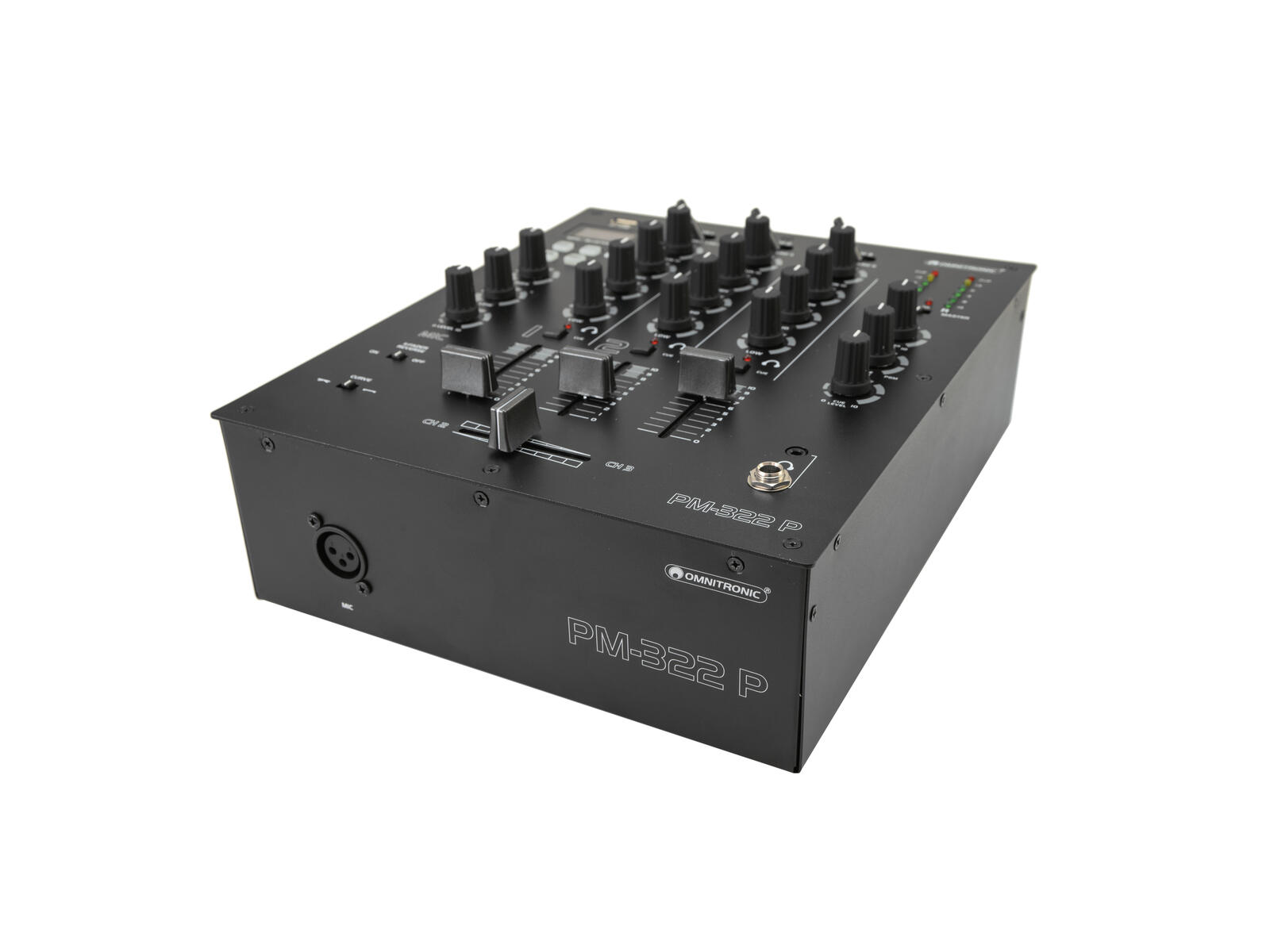 OMNITRONIC PM-322P 3-channel DJ Mixer with Bluetooth & USB Player - Image 5