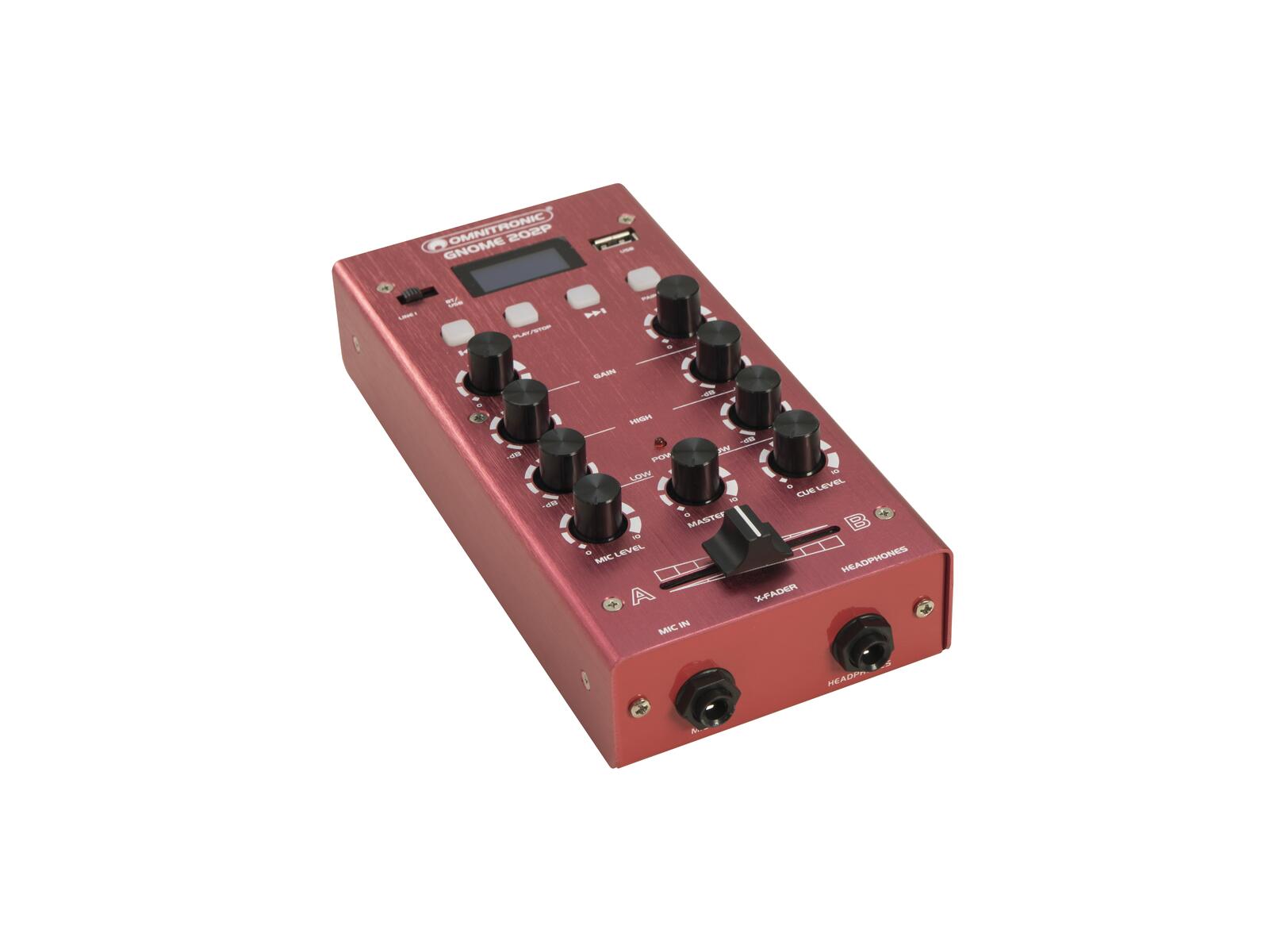 OMNITRONIC GNOME-202P Mini Mixer red - Image 2