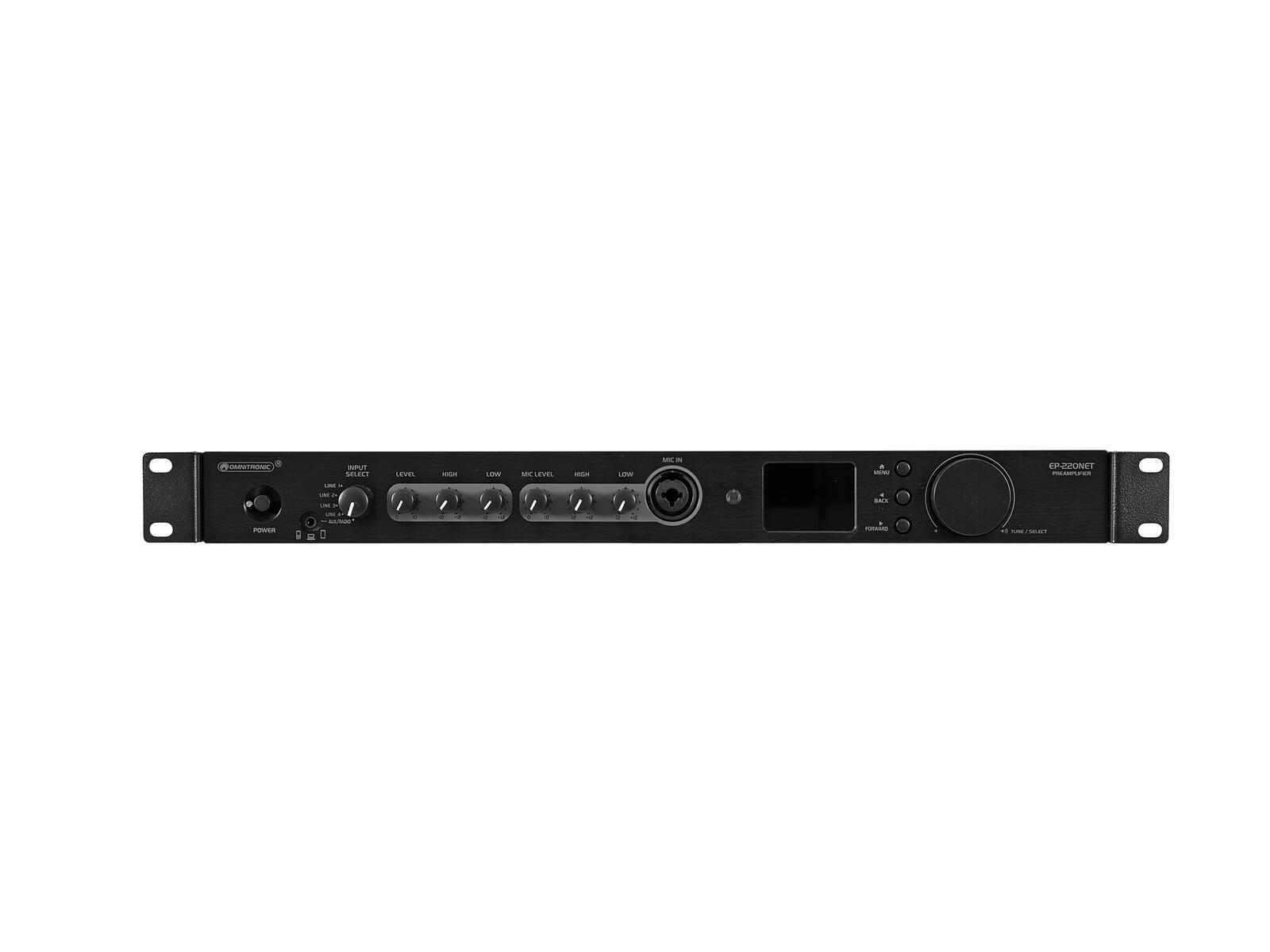OMNITRONIC EP-220NET Preamplifier with Internet Radio, DAB+ and Bluetooth - Image 4