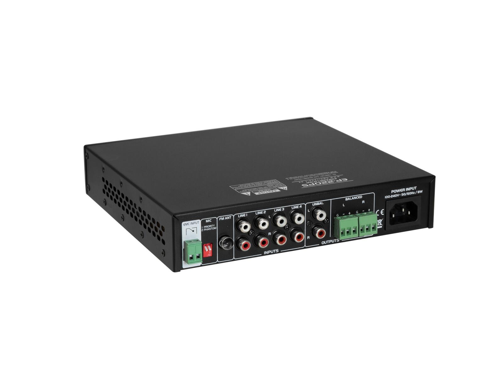 OMNITRONIC EP-220PS Preamplifier with MP3 Player, Bluetooth and FM Radio 9.5" - Image 5