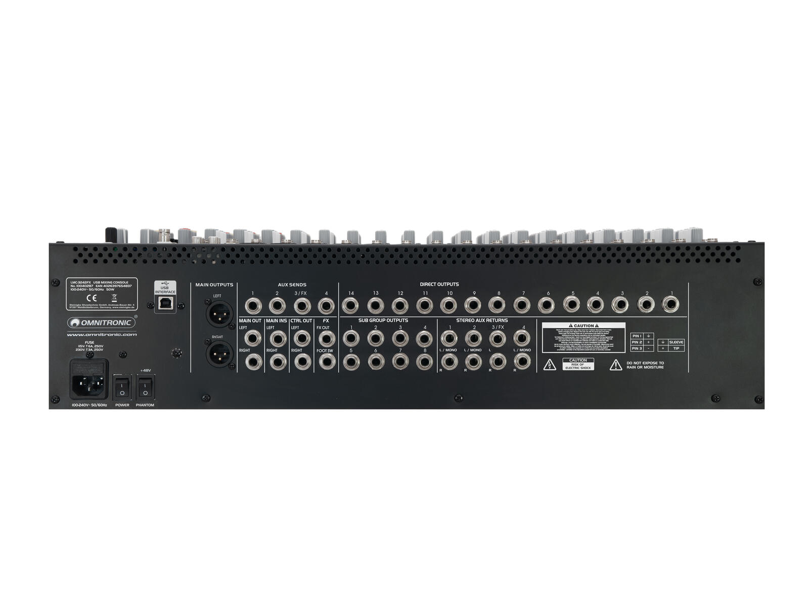 OMNITRONIC LMC-3242FX USB Mixing Console - Image 3