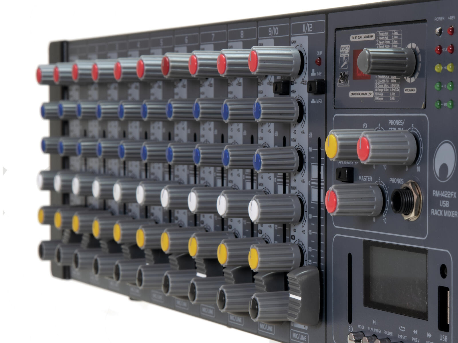 OMNITRONIC RM-1422FX USB Rack Mixer - Image 4