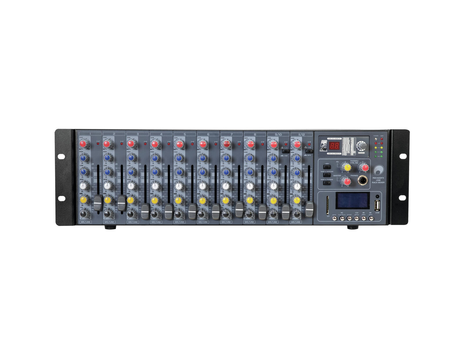 OMNITRONIC RM-1422FX USB Rack Mixer - Image 5