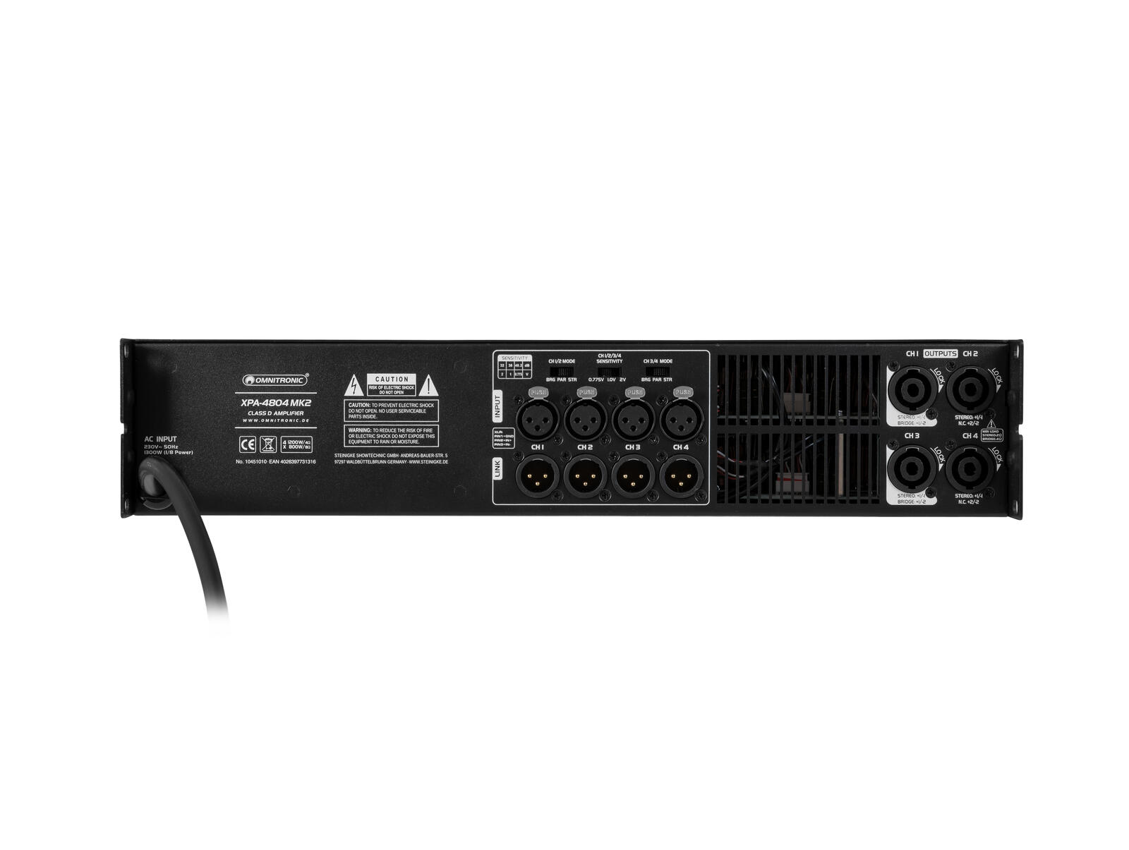 OMNITRONIC XPA-4804 MK2 Amplifier - Image 3