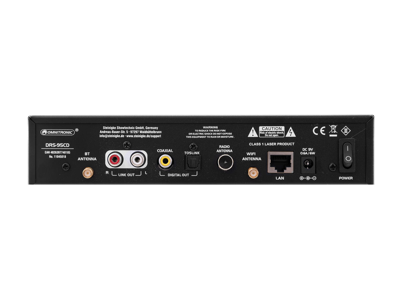 OMNITRONIC DRS-95CD Internet Radio with DAB+, Bluetooth and CD Player - Image 3