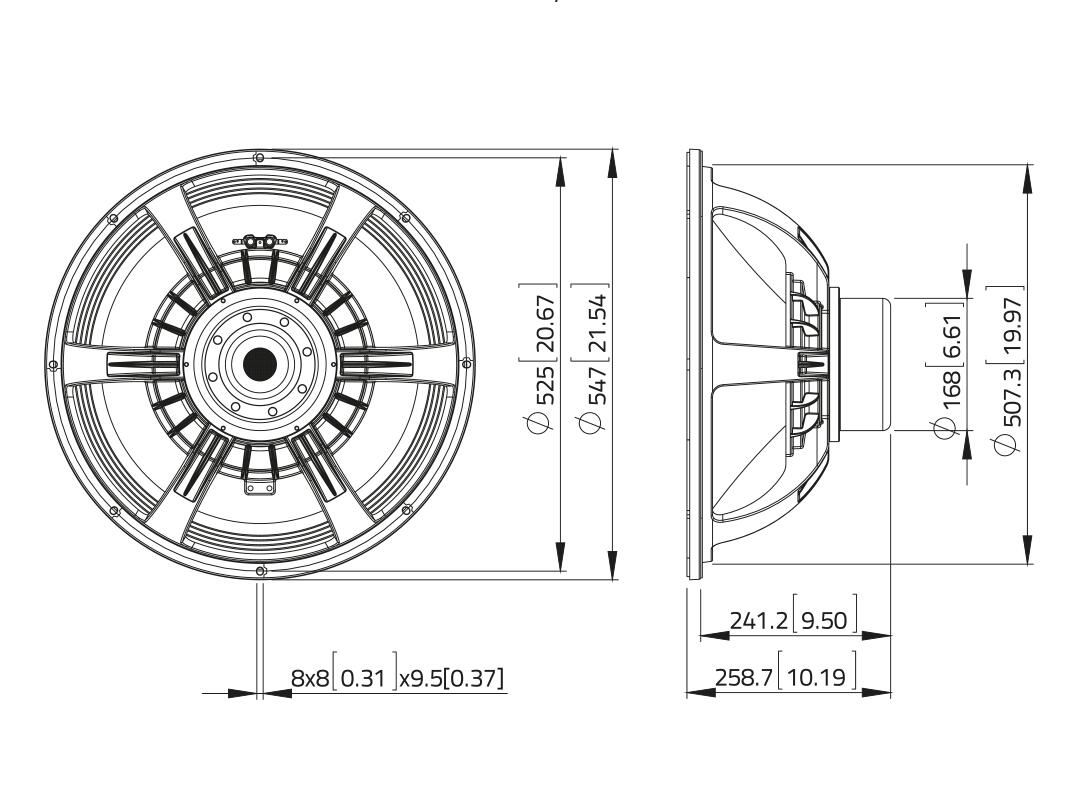 LAVOCE SAN214.50-4 21" Subwoofer Neodymium Magnet Aluminium Basket Driver - Image 3