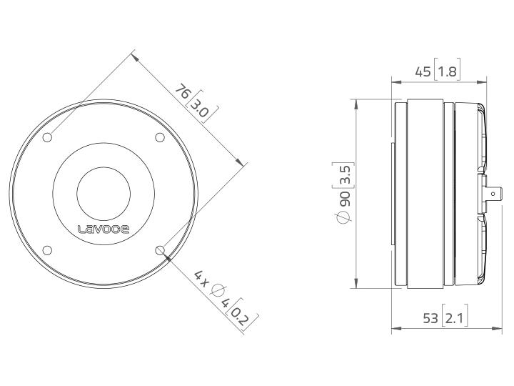 LAVOCE DF10.14 1" Compression Driver, Ferrite Magnet - Image 3
