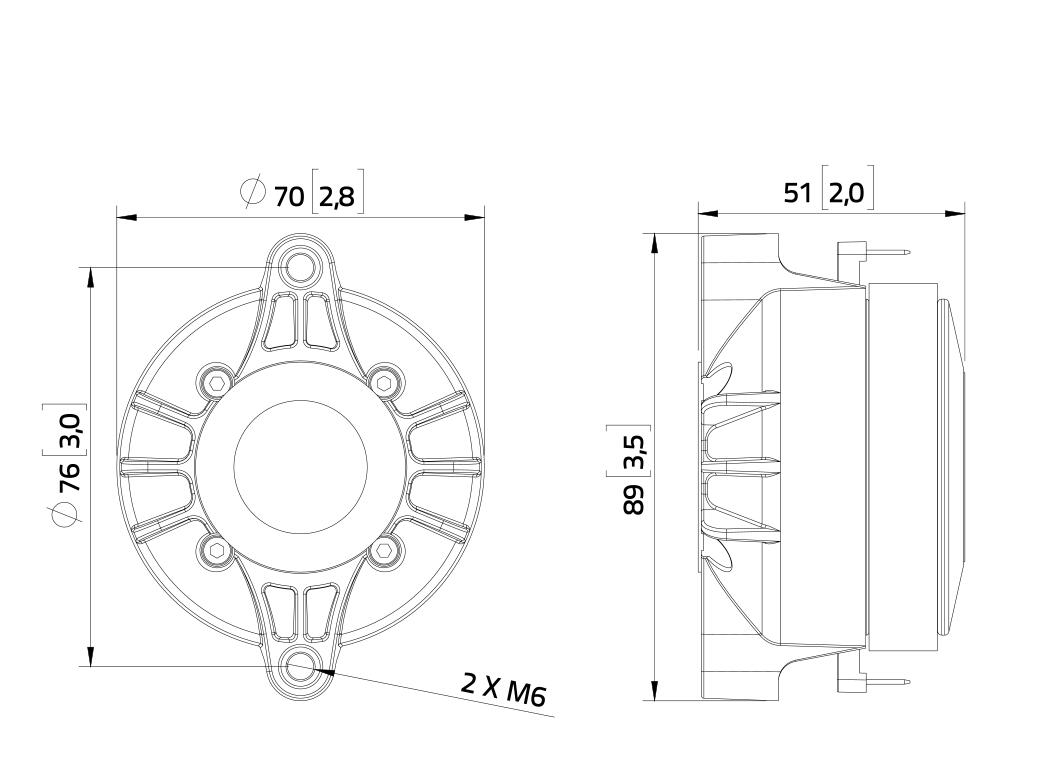 LAVOCE DF10.101LE 1" Compression Driver, Ferrite Magnet - Image 3