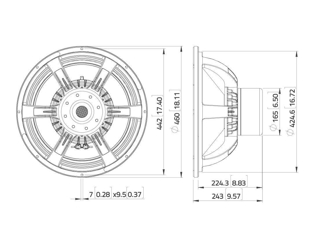 LAVOCE SAN184.51 18" Subwoofer Neodymium Magnet Aluminium - Image 3