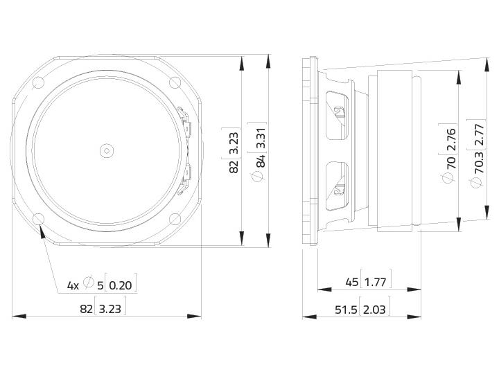 LAVOCE FSF030.70 3" Fullrange, Ferrite Magnet, Steel Basket Driver - Image 3