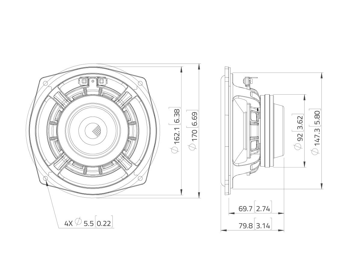 LAVOCE WAN061.80 6.5" Woofer, Neodyme Magnet, Aluminium Basket Driver - Image 3