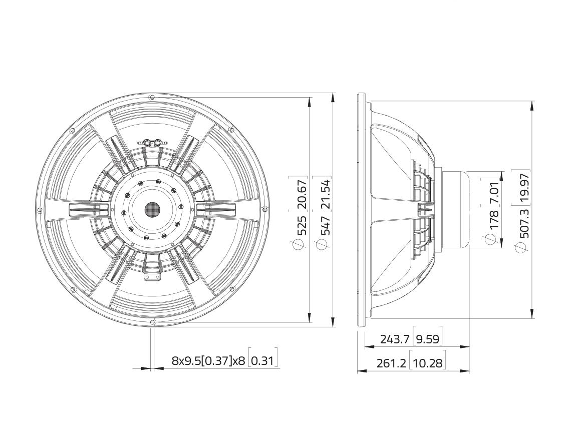 LAVOCE SAN215.30 21" Subwoofer Neodymium Magnet, Aluminium Basket Driver - Image 3
