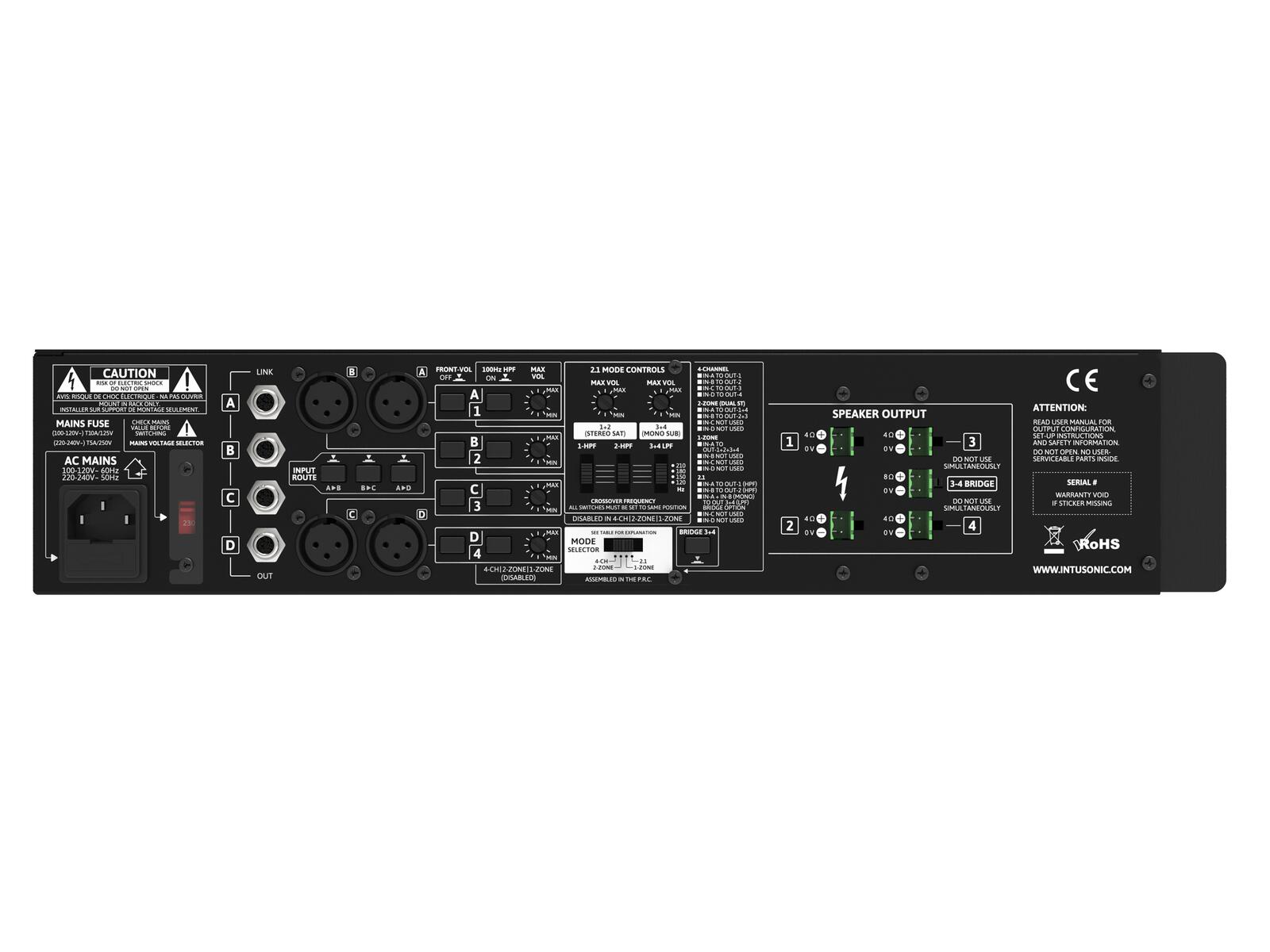 INTUSONIC 4SDL160 Class-D Amplifier 4x150W - Image 5