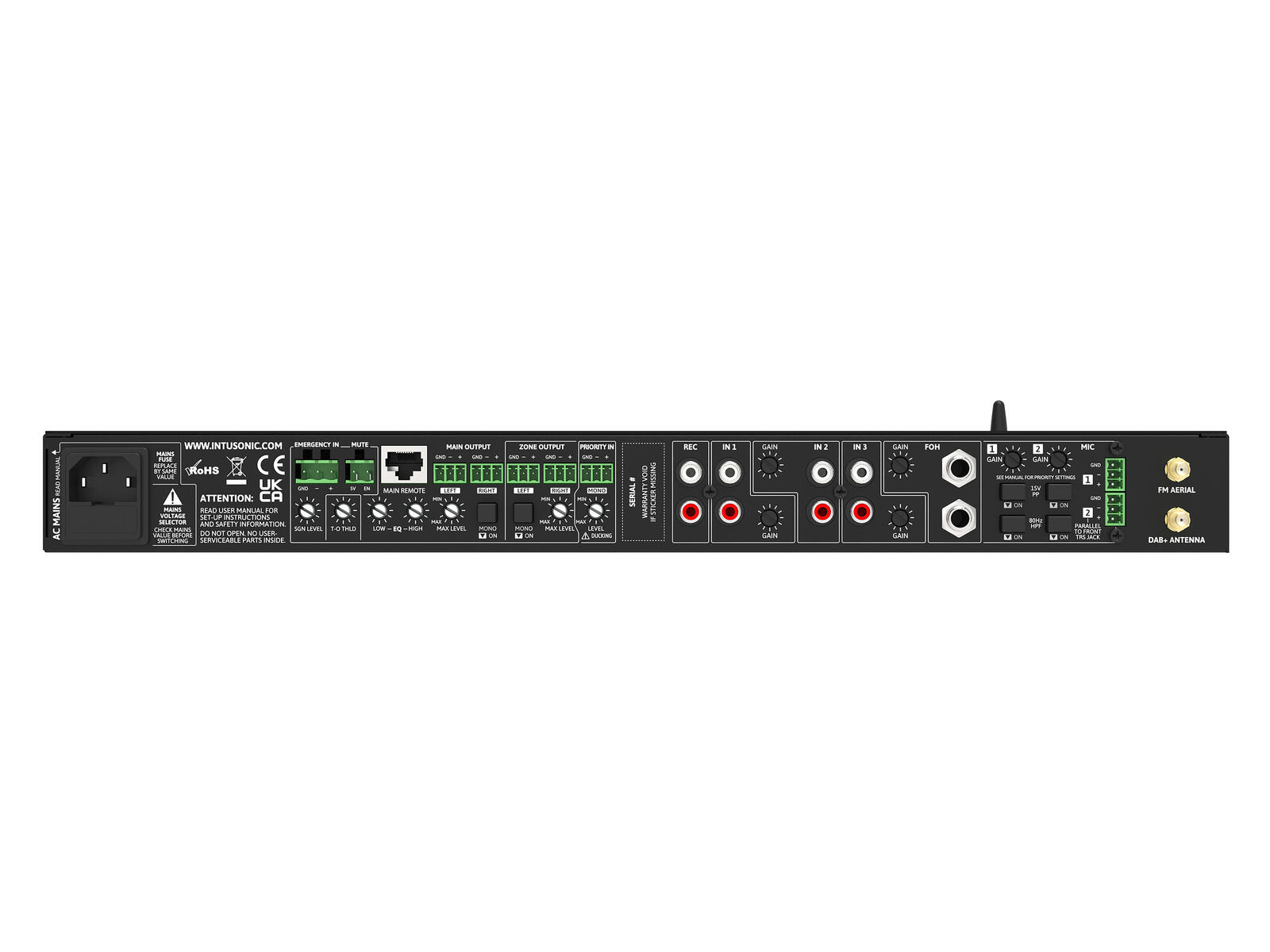 INTUSONIC PAA42+ Dual Output Stereo Media Preamplifier - Image 2