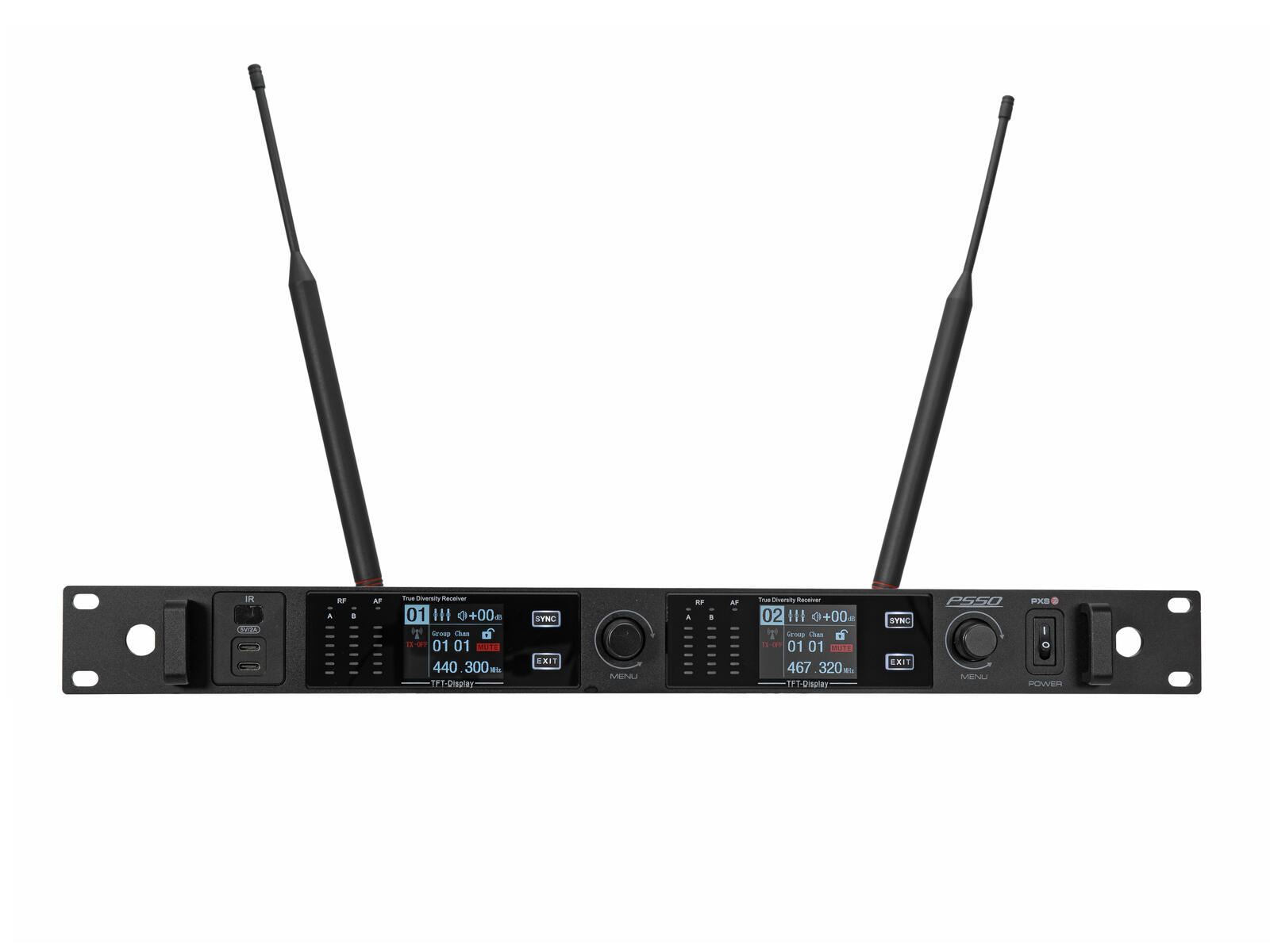 PSSO PXS TWO 2-channel True Diversity Receiver 470-510 MHz - Image 2