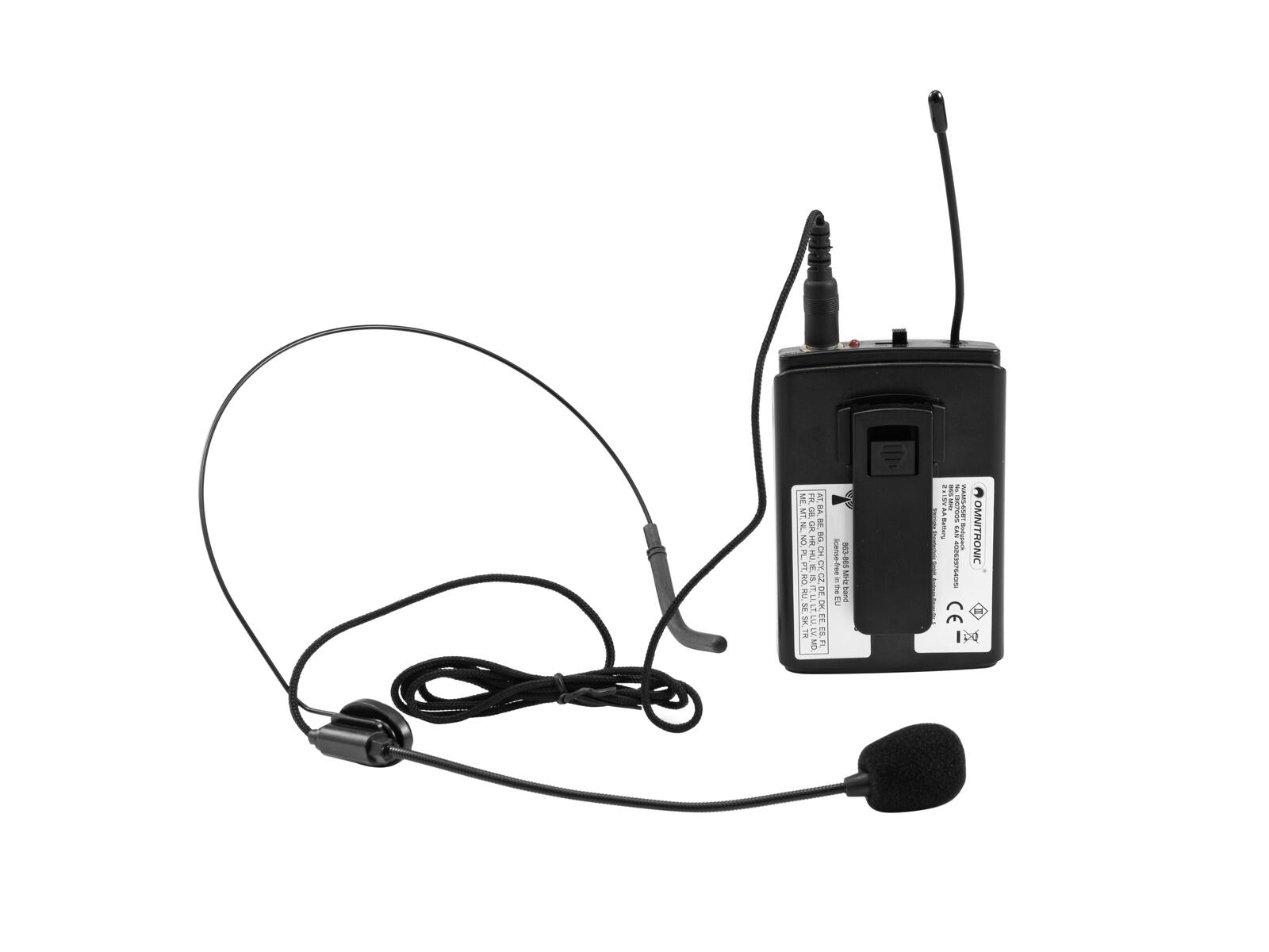 OMNITRONIC WAMS-65BT Bodypack Transmitter incl. Headset - Image 2