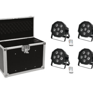 EUROLITE Set 4x LED SLS-603 + Case EC-SL4M size M