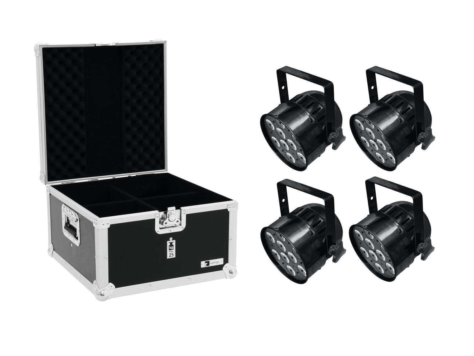 EUROLITE Set 4x LED PAR-56 QCL Short bk + EPS Case