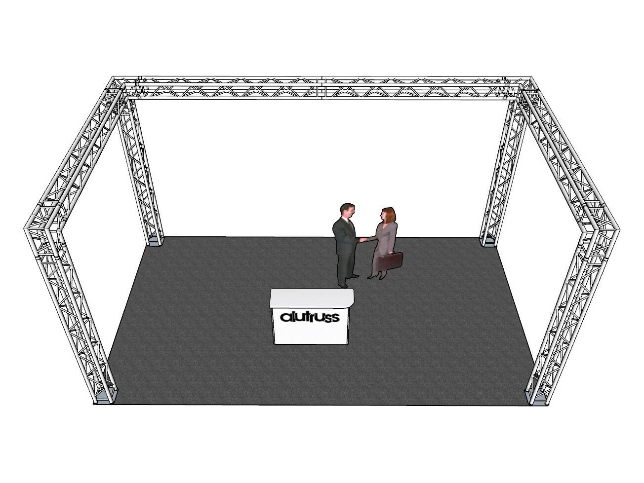 ALUTRUSS Truss set QUADLOCK 6082 U-Figure 7x4x3.5m (WxDxH) - Image 2