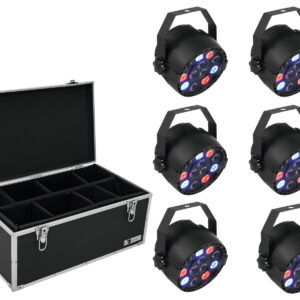 EUROLITE Set 6x LED PARty Spot + Case TDV-1