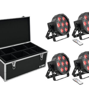 EUROLITE Set 4x LED SLS-7 HCL Floor + Case TDV-1