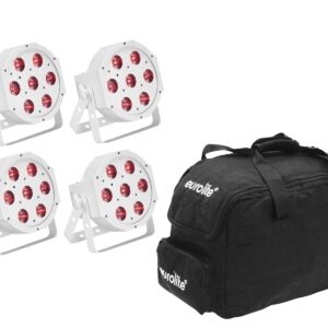 EUROLITE Set 4x LED SLS-7 HCL Spot white + Soft Bag