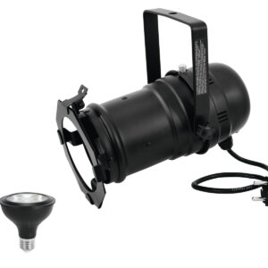 EUROLITE Set PAR-30 Spot bk + PAR-30 230V COB 12W E-27 LED 1800-3000K dim2warm