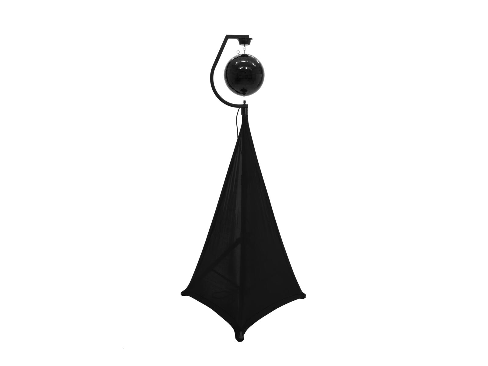 EUROLITE Set Mirror ball 30cm black with stand and tripod cover black - Image 2