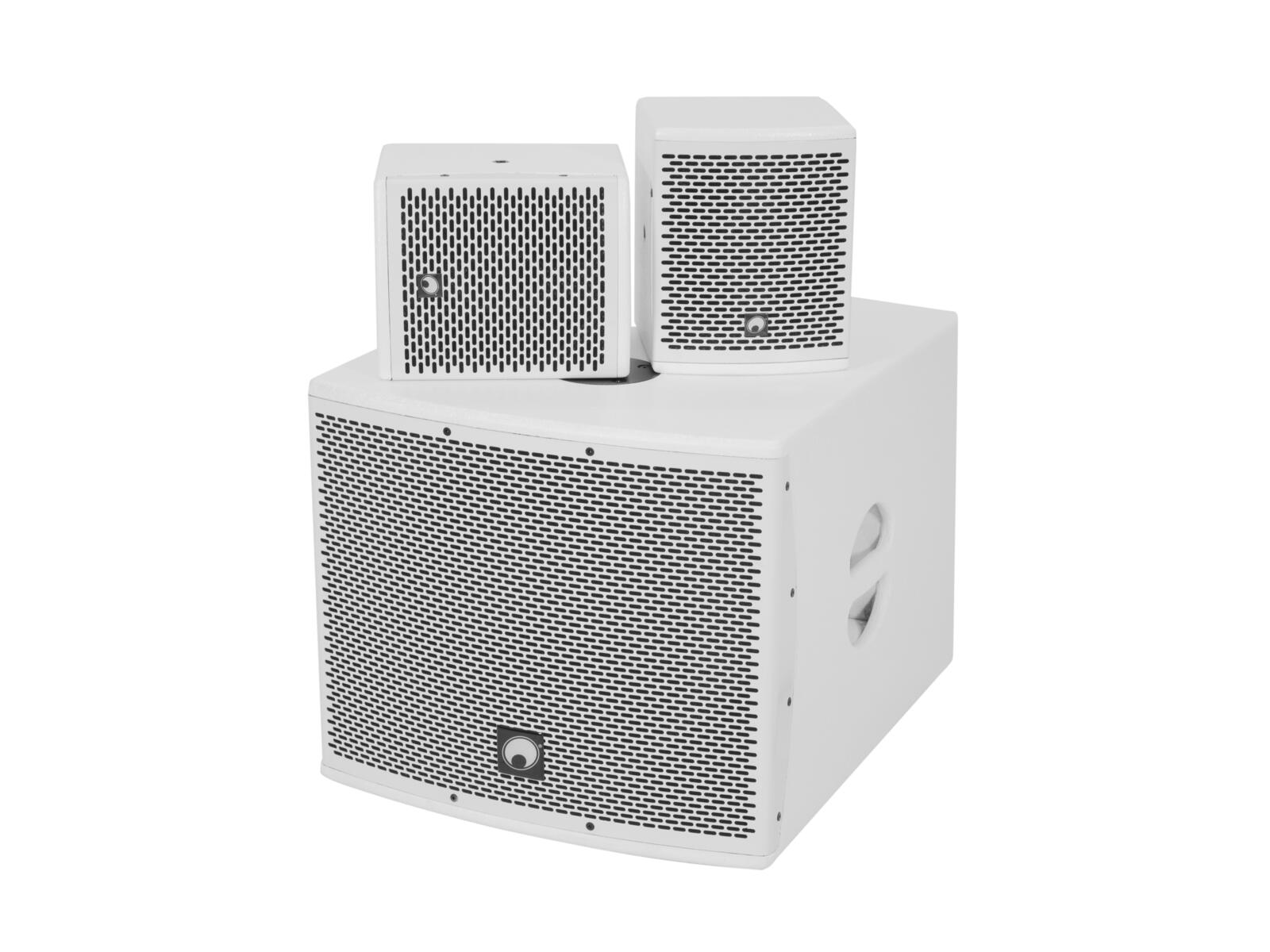 OMNITRONIC Set MOLLY-12A Subwoofer active + 2x MOLLY-6 Top 8 ohms, white - Image 2