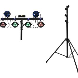 EUROLITE Set LED KLS Laser Bar Next FX Light Set + STV-60-WOT EU Steel Stand black