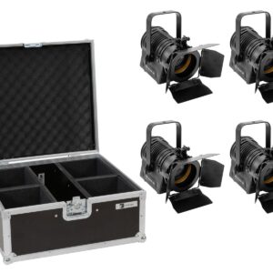 EUROLITE Set 4x AKKU THA-20PC TRC Theater Spot bk + Case