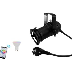 EUROLITE Set PAR-16 Spot bk + LED GU10 RGB/WW/CW WiFi