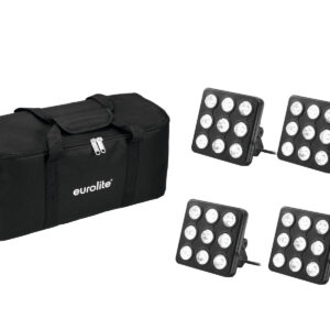 EUROLITE Set 4x LED Party Panel RGB+UV + Soft Bag