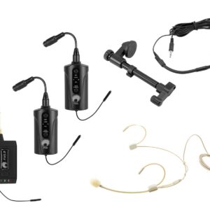 OMNITRONIC Set FAS TWO + 2x BP + Headset + Acoustic Guitar Microphone 660-690MHz