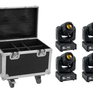EUROLITE Set 4x LED TMH-17 Spot + Case with wheels
