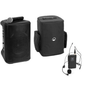 OMNITRONIC Set PORTY-8A Drahtlos-PA-System + Bodypack Transmitter incl. Headset + Soft Bag