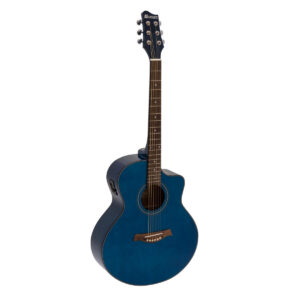 DIMAVERY STW-90 Western Guitar, crystal blue