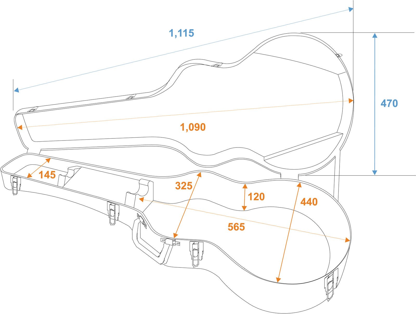 DIMAVERY ABS Case for jumbo acoustic - Image 4