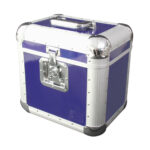 ROADINGER Record Case ALU 75/25, rounded, blue
