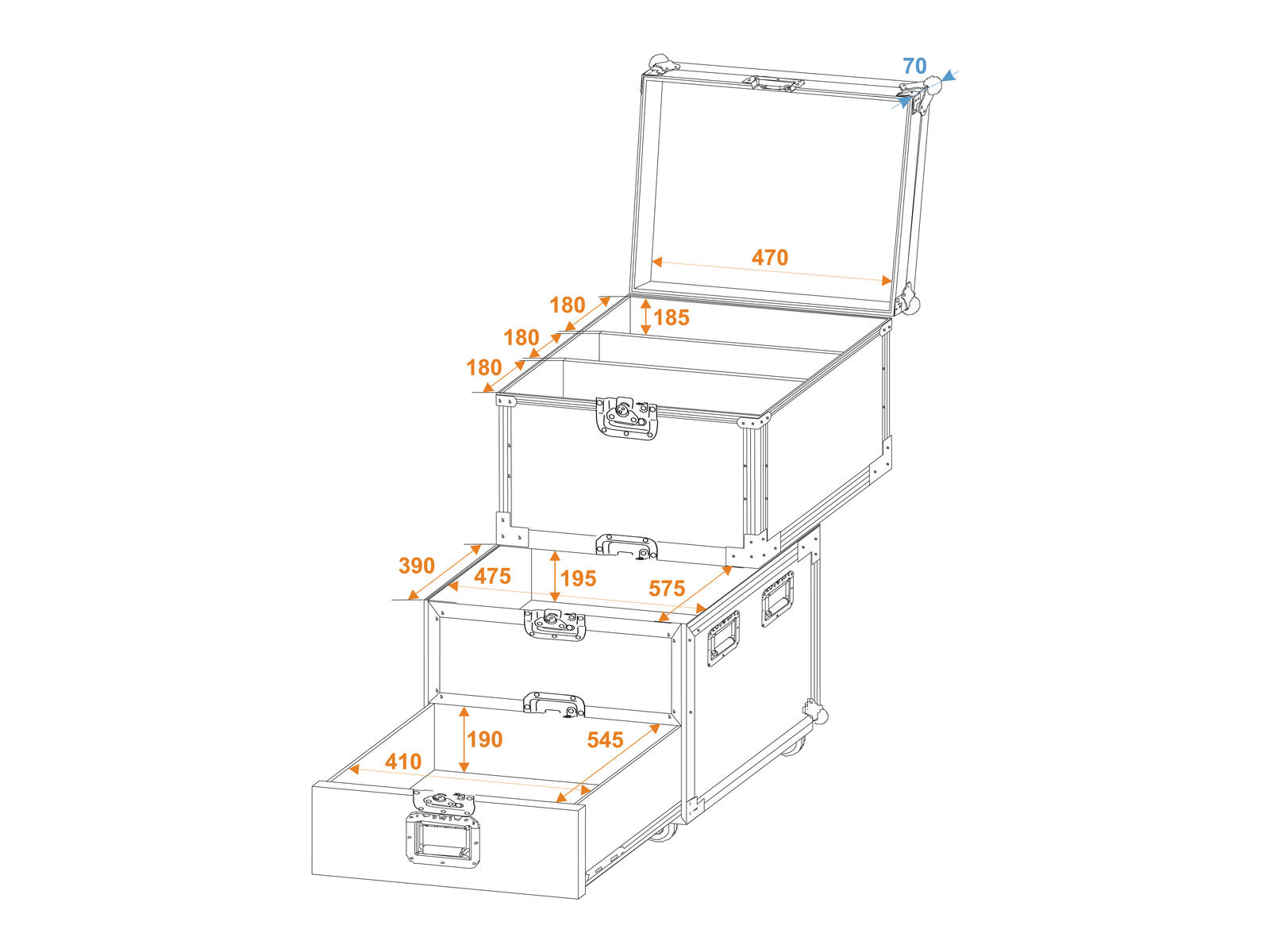 ROADINGER Universal Roadie Case with wheels - Image 2