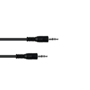 OMNITRONIC Jack Cable 3.5 stereo 1.5m bk