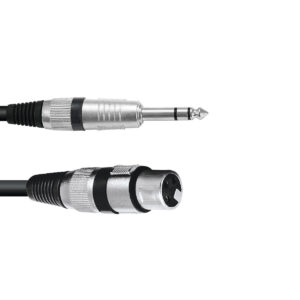 OMNITRONIC Adapter Cable XLR(F)/Jack stereo 0.9m bk