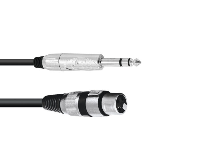 OMNITRONIC Adapter Cable XLR(F)/Jack stereo 2m bk