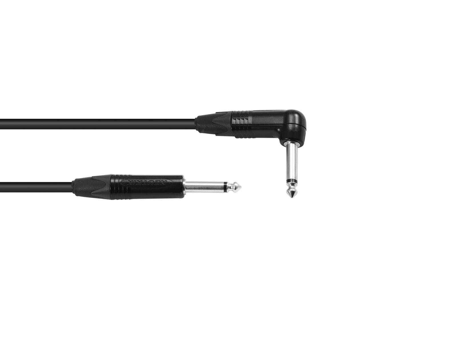 SOMMER CABLE Jack Cable 6.3 mono 1x 90° 6m bk Neutrik