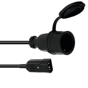 OMNITRONIC Adapter Cable IEC(M)/Safety Plug(F) 1m