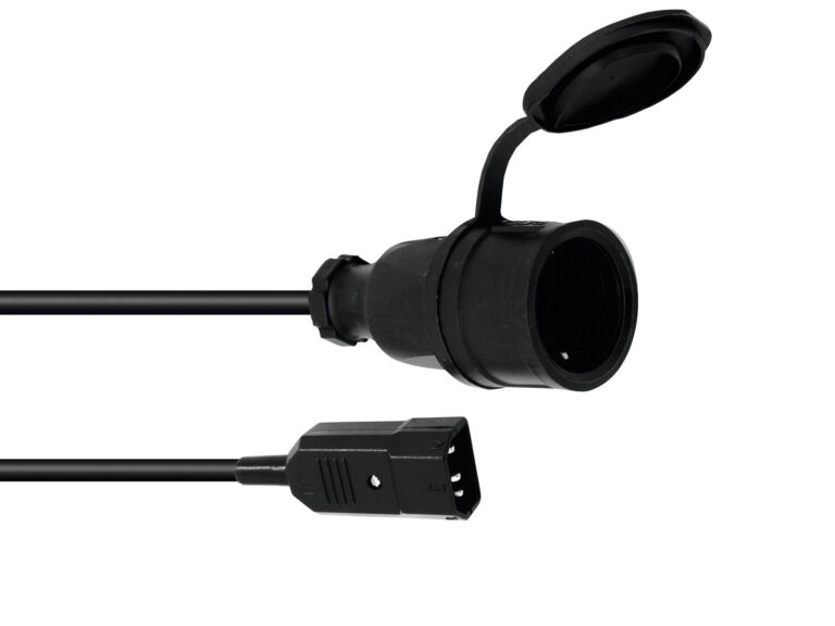 OMNITRONIC Adapter Cable IEC(M)/Safety Plug(F) 1m