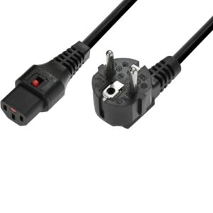 IEC LOCK IEC Power Cable Locking 3x1.0 1m bk