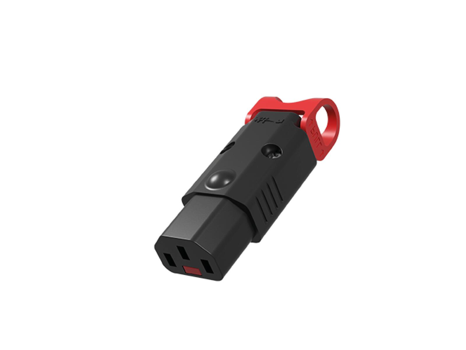 IEC LOCK IEC Socket Rewireable Locking Straight
