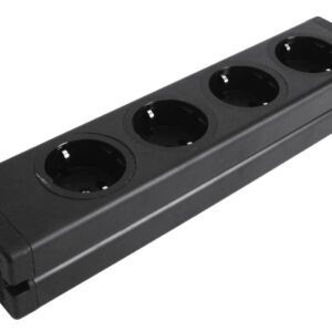 EUROLITE Distributor 4-fold ALU bk